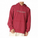 Sudadera Guess Outline rojo lavado logotipo frontal PB