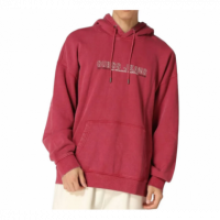 Sudadera Guess Outline rojo lavado logotipo frontal PB