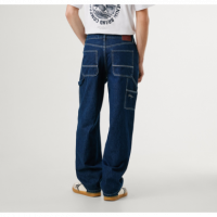 Pantalon Pepe Jeans relaxed taper carpenter blue PB