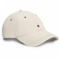 TH FLAG DENIM 6 PANEL CAP NATURAL WASH