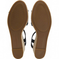 Mid Woven Wedge Espad Fringe Black  TOMMY HILFIGER