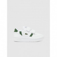 T-clip Set 224 4 Sui Wht / Dk Grn  LACOSTE