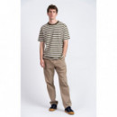 Camisetas Hombre Camiseta LOREAK MENDIAN Lm Stripe Khaki