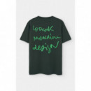 Camisetas Hombre Camiseta LOREAK MENDIAN París Dark Green