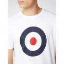 Camisetas Hombre Camiseta BEN SHERMAN Signature Target Blanca