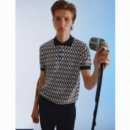 Polos Polo BEN SHERMAN All Over Jacquard Dark Navy