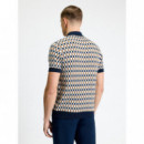 Polos Polo BEN SHERMAN All Over Jacquard Dark Navy