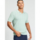 Polos Polo BEN SHERMAN Wave Texture Mint