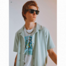 Camisas Camisa BEN SHERMAN Tri Color Textured Mint