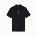 Lyle And Scott - Pepperline Polos Polo LYLE & SCOTT Fine Cotton Slub Jet Black