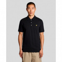 Lyle And Scott - Pepperline Polos Polo LYLE & SCOTT Fine Cotton Slub Jet Black