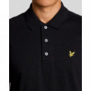 Lyle And Scott - Pepperline Polos Polo LYLE & SCOTT Fine Cotton Slub Jet Black