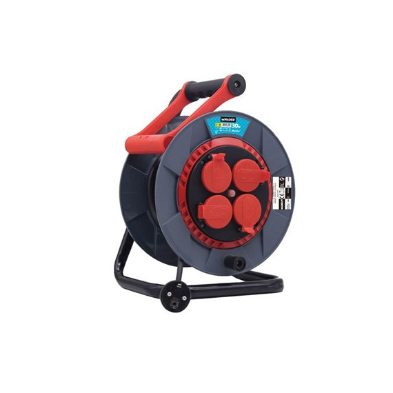 MADER 68601 ENROLLADOR DE CABLE 30 METROS 3X2.5MM CABLE CON TAPA
