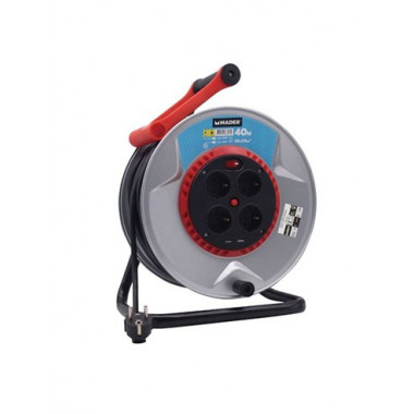 MADER 68603 ENROLLADOR DE CABLE 40 METROS 3X2.5MM METALICO