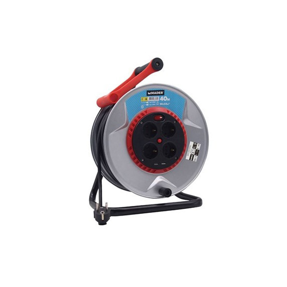 MADER 68603 ENROLLADOR DE CABLE 40 METROS 3X2.5MM METALICO