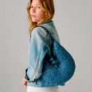 Bolso Media Luna De Rafia