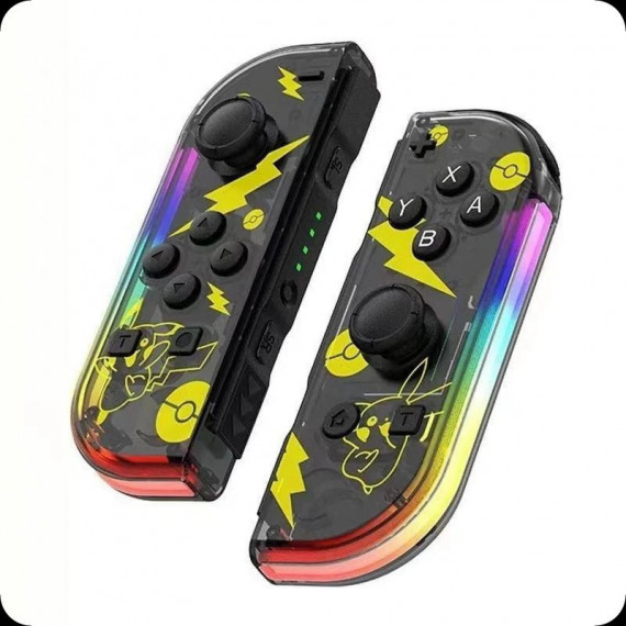 GENERICO NINTENDO GAMEPAD SWITCH JOY-CON TRANSPARENTE/AMARILLO CXON RGB
