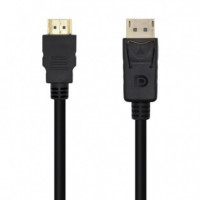 AISENS Cable Displayport Macho a HDMI Macho 3M Negro