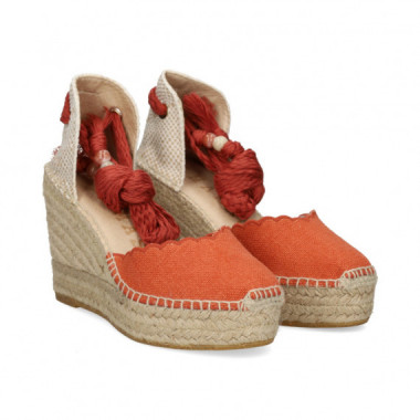 ALPARGATA CU&Ntilde;A YUTE VOLANTES NARANJA