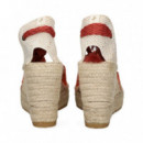 ALPARGATA CUÑA YUTE VOLANTES NARANJA