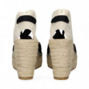 ALPARGATA CUÑA ANTE NEGRO