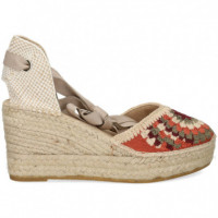 ALPARGATA CUÑA CROCHET BEIGE