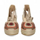 ALPARGATA CUÑA CROCHET BEIGE