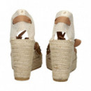 ALPARGATA CUÑA STRASS PUNTERA ANTE CAMEL