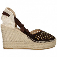ALPARGATA CUÑA STRASS PUNTERA ANTE MOKA