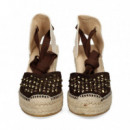 ALPARGATA CUÑA STRASS PUNTERA ANTE MOKA