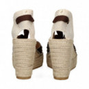 ALPARGATA CUÑA STRASS PUNTERA ANTE MOKA