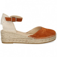 ALPARGATA CUÑA ANTE MARRON