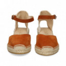 ALPARGATA CUÑA ANTE MARRON