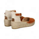 ALPARGATA CUÑA ANTE MARRON