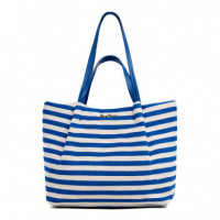 Bolso tote de rayas