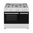 Cocina Corberó CC510GB90W a Gas con 5 Quemadores y Horno de 60 Litros, Blanco