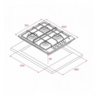 Placa Teka E/60.3 40 de Gas Butano 112620030