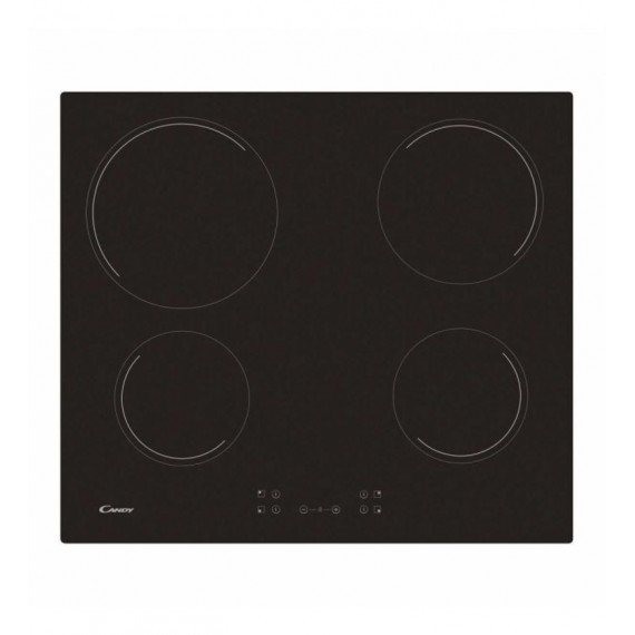 Placa Vitrocerámica Candy CH64CCB/4U2 con 4 Zonas y Control Táctil