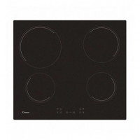Placa Vitrocerámica Candy CH64CCB/4U2 con 4 Zonas y Control Táctil