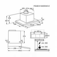 Campana AEG DPE4641M Telescópica 60cm Inox