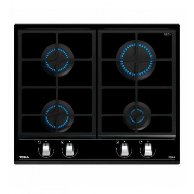 Placa de Cocci&oacute;n a Gas Teka GZC 64300 XB Cristal Negro