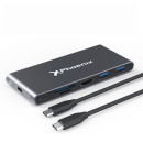 Caja Externa PHOENIX M.2 Ssd Sata M2 Usb-c + Hub 7EN1 Usb-c+usb+hdmi+sd 60W