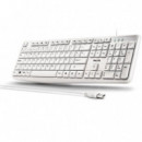 Teclado NGS Heritagespanish USB Multimedia White