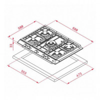 Placa de Gas Teka EX 70.1 5G DR con 5 Quemadores