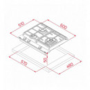 Placa Teka Cristal Gas GZC 63310 XBB