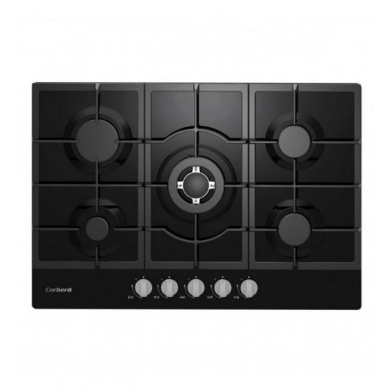 Placa Corberó Cristal Gas CPCP M 5F 5021 N de 5 Quemadores