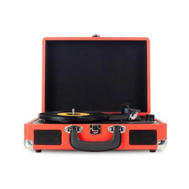 PRIXTON Tocadisco Grabador con Bluetooth/usb/radio Fm VC400 Rojo