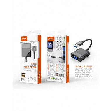 MTK Adaptador  Usb/M a VGA/M TB1441 Negro