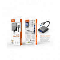 MTK Adaptador  Usb/m a Vga/m TB1441 Negro