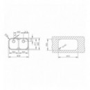 Fregadero Teka Stylo 2C 10107028 Doble Cubeta Acero Inoxidable
